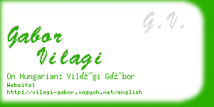 gabor vilagi business card